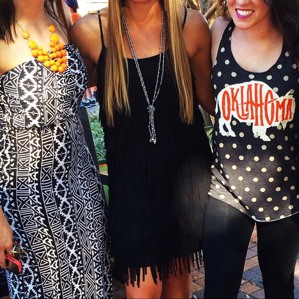 Spaghetti Strap Fringe Dress